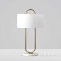 Oval line lamp body fabric lampshade table lamp